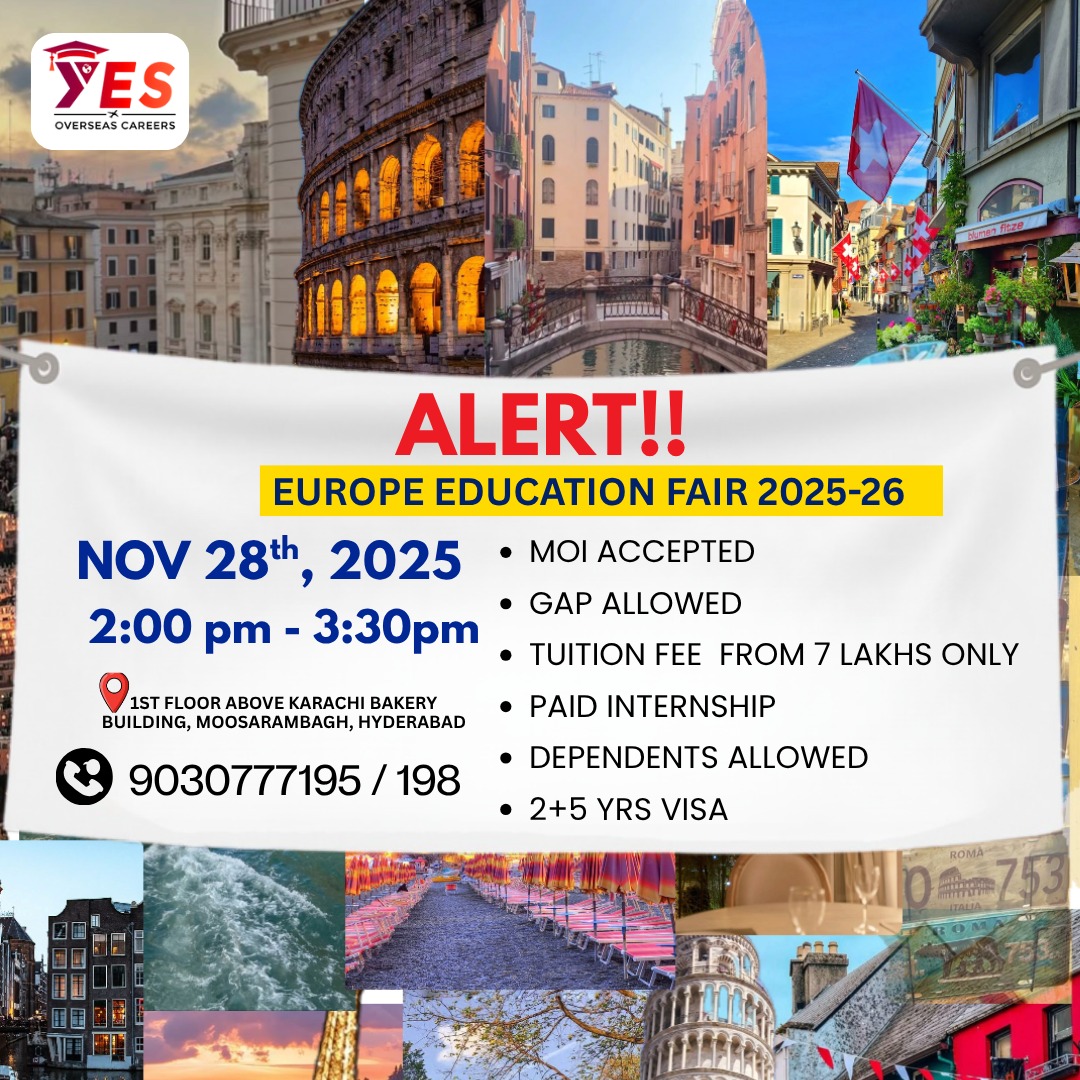 Study in Europe for 2025–26 Intake – Yes Overseas Careers