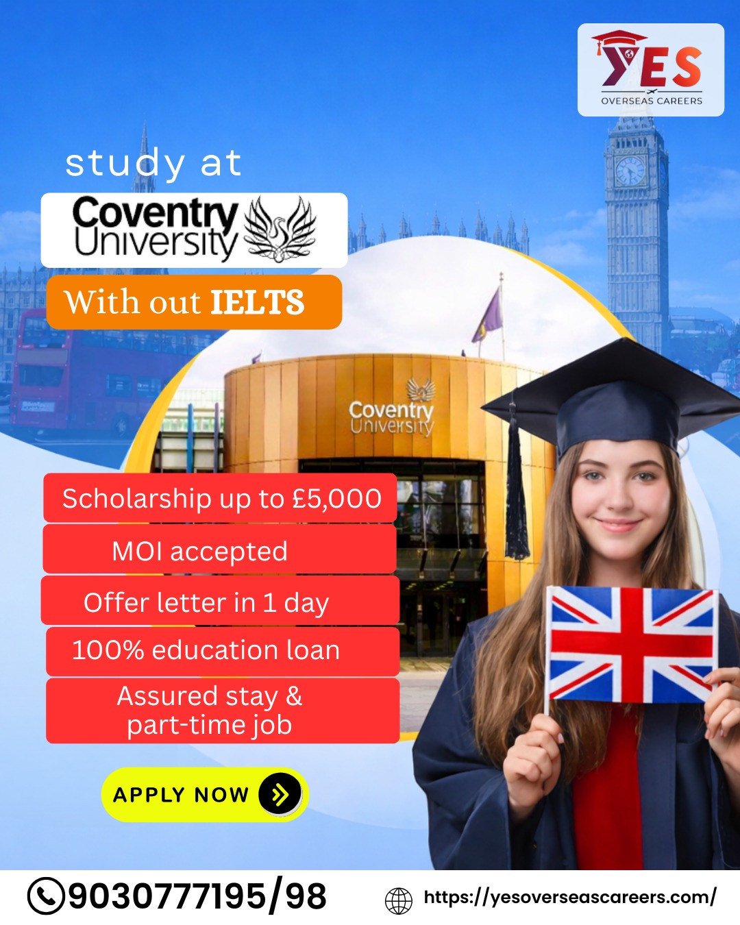 Coventry University Summer 2026 intake for Indian students with placement year, PSW options, and UK scholarships ✅ Why this works: Describes the image clearly Includes Coventry University, Summer 2026, Indian students, PSW, placement year Not keyword-stuffed